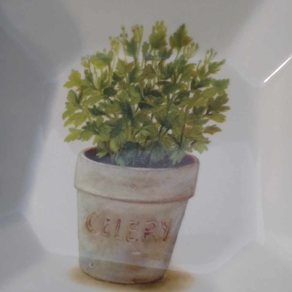 🇮🇹 4 Ceramica Due Torri Italy Octagon🍱🎻Vintage Square Bowls Green,Gift It.🎁 - Picture 10 of 16